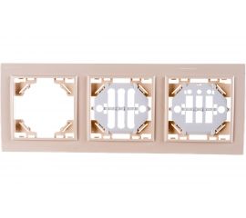 Горизонтальная рамка EKF Минск 3-местная бежевый ERM-G-303-20 