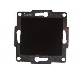 Выключатель Lezard, KARINA, с подсветкой, чёрный бархат, 707-4288-111 