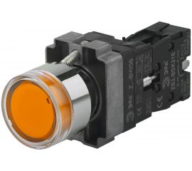 Кнопка управления с подсветкой ЭРА, LAY5BW3561 желтый 1з 20/200/5000 Б0045662 