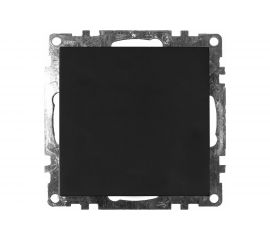 1-клавишный выключатель STEKKER механизм 250В, 10А, серия Катрин, GLS10-7103-05, черный 39603 