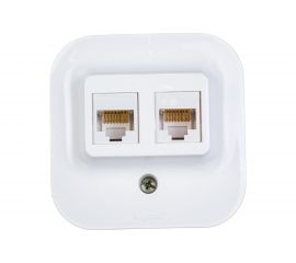 Розетка Legrand 2XRJ45 к 5е UTP белый 782228 