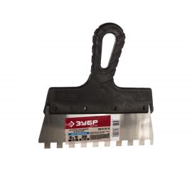 Фасадный зубчатый шпатель 200 мм Зубр МАСТЕР 10078-20-10 