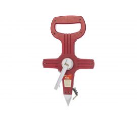 Землемерная рулетка (стальная лента 30 м, красный открытый пластиковый корпус) КУРС 17763 