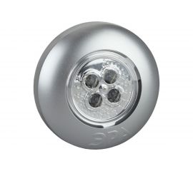 Фонарь-пушлайт ЭРА SB-503 Аврора 4xLED, 3xAAA, серебристый, 1шт в коробке Б0029183 