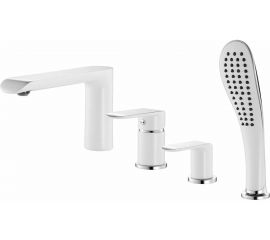 Смеситель для ванны IDDIS Calipso CALSB42i07 на 4 отверстия, белый хром 