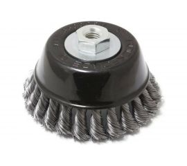 Кордщетка чашеобразная стальная витая для УШМ 75 мм, в блистере ROCKFORCE RF-BWC103 