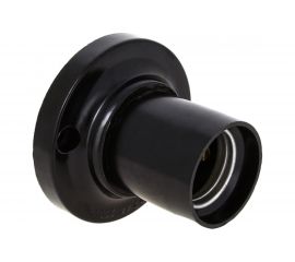 Патрон EKF, карболитовый, потолочный, Е27, черный, прямой, PROxima SQ LHC-E27-sc-s 