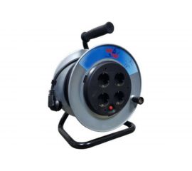 Однофазный удлинитель MTG на катушке металлический, 4X220В MT259А H05VV-F 3x2,50мм2 50м 7365 