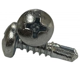 Саморез ZAMETAL 3,9х16 со сверлом и полусфер. головкой DIN 7504N, оц., 1000 шт ZA081771 