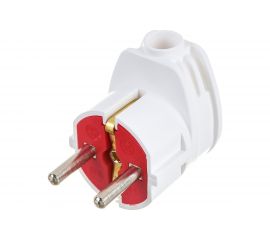 Угловая вилка AY-KA 16А 250В с заземлением, белый 7711200 