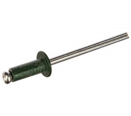 Заклёпка вытяжная зеленый лист (150 шт; 4х10 мм; RAL 6002150) Качественный КРЕПЕЖ 0200511 КЧ 