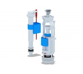 Арматура для бачка АНИ Пласт нижнее подключение, хромированная кнопка, 2 режима WC9510C 023-2660 