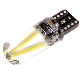 Автолампа диод T10 W5W 12V-24V 1 диод 2-контурная без цоколя белая SKYWAY S08201246 