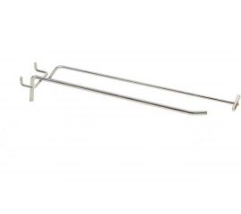 Одинарный крючок на перфорацию ООО ТД Ижпромсервис с ценникодержателем, длина 150 мм, диаметр 5 мм, шаг 50 мм, 10 шт. НФ-00002450 