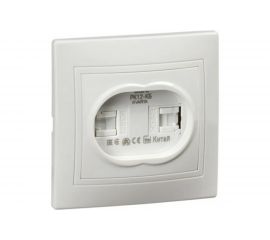 Розетка IEK KVARTA 2ая компьютерная РК12-КБ бел. KV-K20-K01 