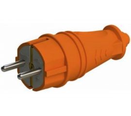 Штепсельная прямая вилка NE-AD с заземлением, 16А, евро (каучук), Оранжевый 4301 