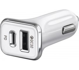 Автомобильное зарядное устройство AKAI CH-6D06 38 Вт (PD20Вт+QC18Вт), USB A, Type C, белый CH-6D06W 