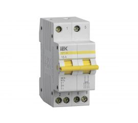 Трехпозиционный выключатель-разъединитель IEK ВРТ-63, 2P, 16А MPR10-2-016 