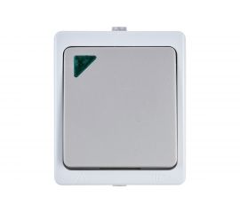 Проходной выключатель TDM Вуокса ОП IP54 одноклавишный с подсветкой SQ1803-0005 