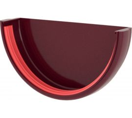 Заглушка желоба Grand Line универсальная, ПВХ GL, бордо RAL 3005 269480 