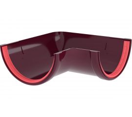 Угол желоба Grand Line 90 градусов, универсальный, ПВХ GL, бордо RAL 3005 269489 