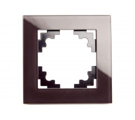 1-местная рамка STEKKER серия Катрин, GFR00-7001-04, шоколад 39535 