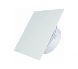 Вытяжной бесшумный вентилятор для ванной MMOTORS JSC ММР 100 стекло белый матовый, тонкий 0764 