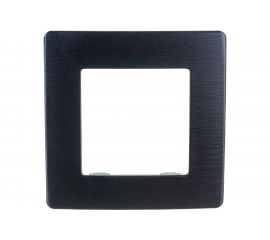 Рамка для розеток и выключателей ЭРА Серия 12 12510105 на 1 пост, Сатин, антрацит Б0052503 