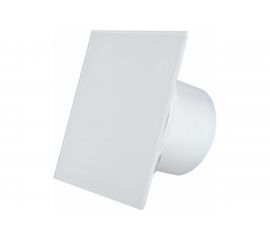 Энергосберегающий бесшумный вентилятор MMOTORS JSC ММР 100 стекло ue 5.5 вт, белый матовый 9302 