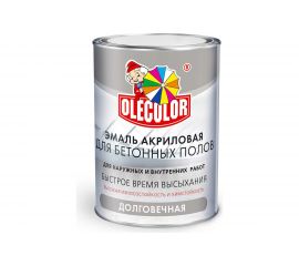 Акриловая эмаль для бетонных полов OLECOLOR белый, 3.5 кг 4300007705 