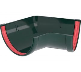 Угол желоба Grand Line 135 градусов, универсальный, ПВХ GL, зеленый RAL 6005 267528 