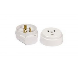 Разъем для плиты Smartbuy 32А 250В 2P+PE ОУ пластиковый белый SBE-IS1-250-P 