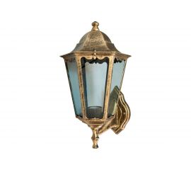 Садово-парковый светильник, шестигранный на стену вверх 100W E27 230V, черное золото Feron 6201 11135 