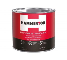 Грунт-эмаль по ржавчине Hummerton 3 в 1 серый 10 кг 1 205900 