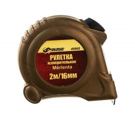Рулетка SKRAB 2/0,016м золотая серия автостоп 40065 