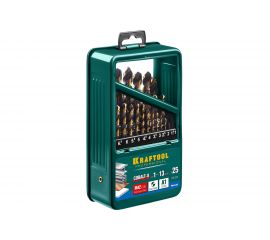 Набор сверл по металлу 25 шт Kraftool 29656-H25 