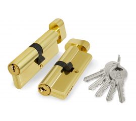 Цилиндровый механизм с вертушкой Fuaro 100 ZM 60 mm /25+10+25/ BP латунь 5 кл. 37059 