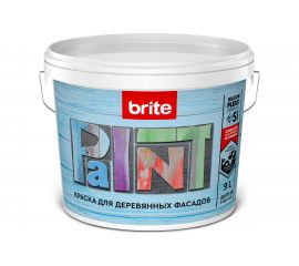 BRITE Краска FLEXX для деревянных фасадов белая база А, ведро 9л. О04813 
