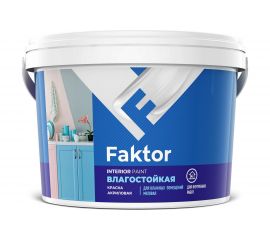 Краска ЯРОСЛАВСКИЕ КРАСКИ FAKTOR (интерьерная; влагостойкая; белая; ведро 2,5 кг) О05360 