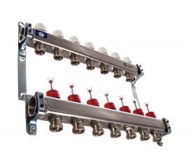 Коллектор из нержавеющей стали с расходомерами 7 вых. STOUT SMS 0917 000007 