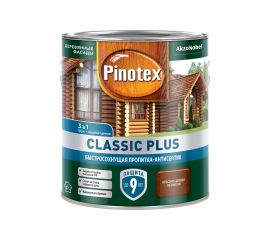 Быстросохнущая пропитка-антисептик 3в1 PINOTEX CLASSIC PLUS (красное дерево; 2.5 л) 5479764 