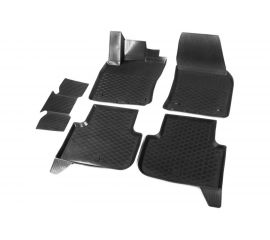 Коврики в салон автомобиля Rival для Volkswagen Tiguan II (DSG РКПП) 2016-2020 2020-н.в., полиуретан, с крепежом, 5 шт., 15805006 