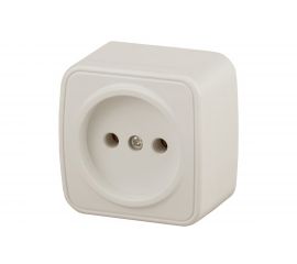 Розетка Intro 320102 2P, 16А, 250В, IP20, ОУ, Polo, слоновая кость 0 Б0036124 
