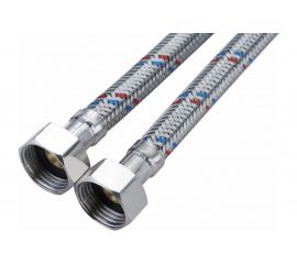 Подводка для воды СТМ сталь, 1/2", гайка-гайка, 200 cм CWFHF200 