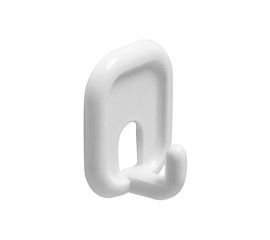 Самоклеящийся крючок Amig пластик, белый, 2 шт. в дисп. 17454 