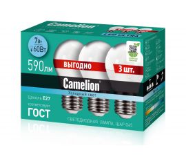 Светодиодная лампа Camelion LED7-G45-D/845/E27 7Вт 220В ПРОМО 3 14713 