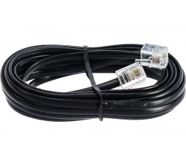 Кабель Cablexpert телефонный аппарат-розетка, 3 м, чёрный TC6P4C-3M-BK 