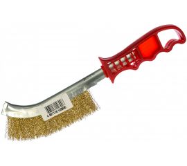 Щетка омедненная 17230001 с пластиковой ручкой АТАКА 22402 