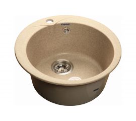 Мойка GRANFEST RONDO мрамор, GF-R-480, D=475 мм, песочный R-480 пес 