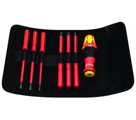 Набор отвёрток-насадок диэлектрических с рукояткой-держателем Wera, VDE, 7 предметов, WE-003470 